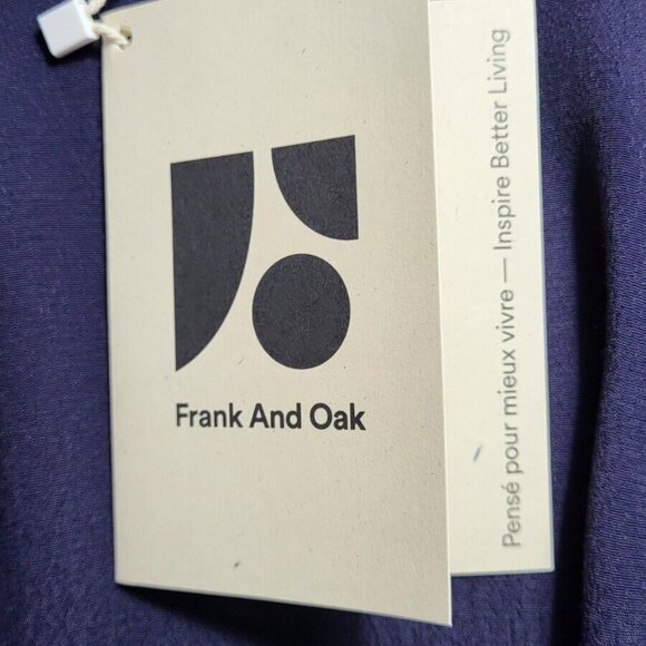 Frank And Oak Women's Blouse Size XS/XL Blue Short Sleeve Fluid Camp Collar - Picture 8 of 11